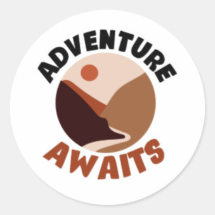 Sticker Rond L'aventure vous attend