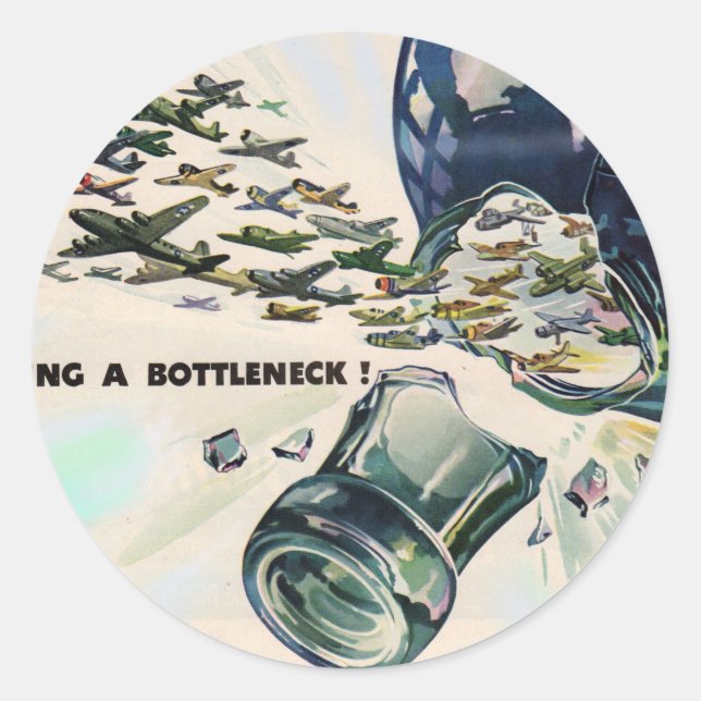 Sticker Rond L'aviation militaire de la Seconde Guerre mondiale (Devant)