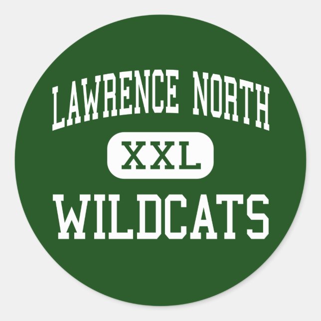 Sticker Rond Lawrence North - Wildcats - High - Indianapolis (Devant)