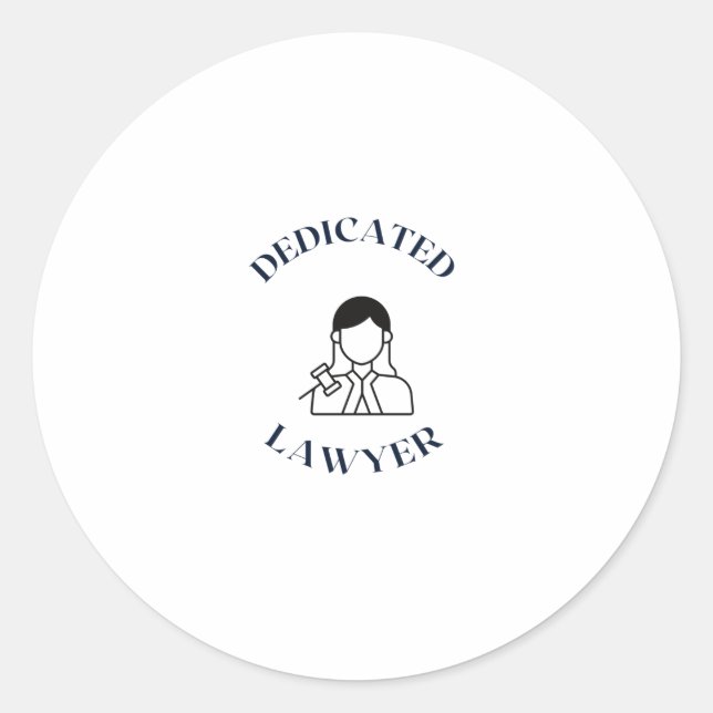 STICKER ROND LAWYER DEDICATED (Devant)