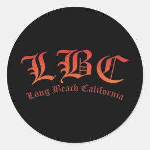 Sticker Rond LBC - Long Beach la Californie