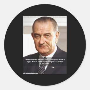 Sticker Rond LBJ "Connaître ce qui est juste" Artisanat, Scrapb