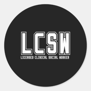 Sticker Rond Lcsw Clinique Social Travailleur Graduation