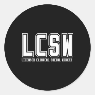 Sticker Rond Lcsw Clinique Social Travailleur Graduation