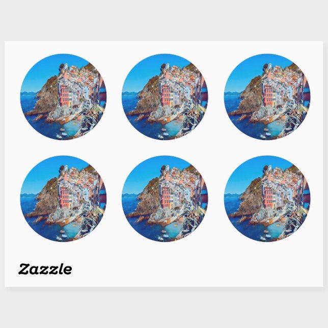 Sticker Rond ldp RIOMAGGIORE - Cinque Terre - (Feuille)