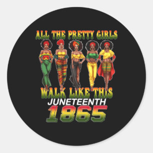 Sticker Rond Le 11 juin 1865 célèbre la liberté en l'honneur de