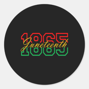 Sticker Rond Le 11 juin 2024 célèbre la liberté noire 1865 Hist