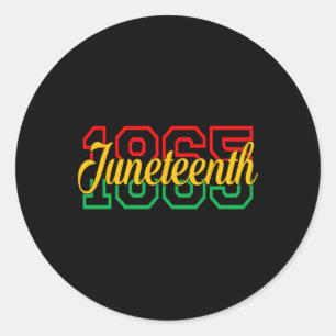 Sticker Rond Le 11 juin 2024 célèbre la liberté noire 1865 Hist