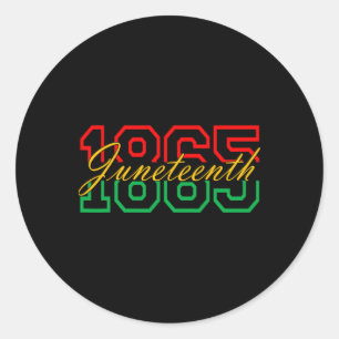 Sticker Rond Le 11 juin 2025 célèbre la liberté noire 1865 Hist