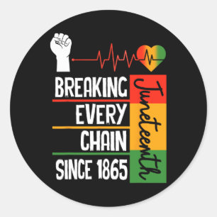 Sticker Rond Le 11° juin brisant chaque chaîne depuis 1865 Libe