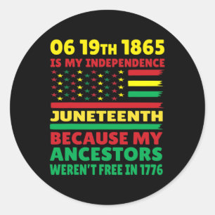 Sticker Rond Le 11 juin est ma fête de l'Indépendance Fille Noi