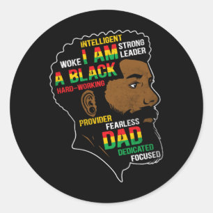 Sticker Rond Le 11 juin est ma fête d'indépendance Père noir