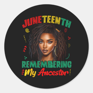 Sticker Rond Le 11° juin évoque mon ancêtre Liberté Africain