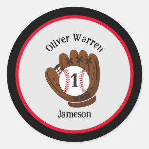 Sticker Rond Le 1er Baby shower d'anniversaire du bébé All-Star