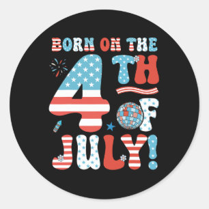 Sticker Rond Le 4 Juillet 4 juillet Anniversaire Patriot