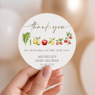Sticker Rond Le Baby shower Agricole Cultivé Localement Favoris