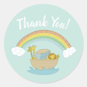 Sticker Rond Le Baby shower de Merci Ark Boho de Noah