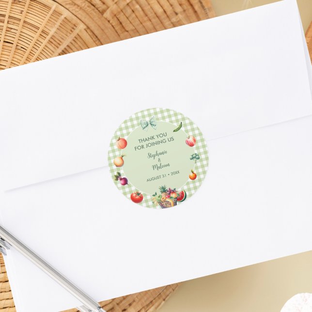 Sticker Rond Le Baby shower des fermiers cultivés localement (Créateur téléchargé)