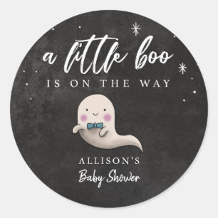 Sticker Rond Le Baby shower fantôme du petit Boo Halloween