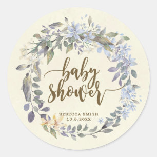 Sticker Rond le baby shower favorise à boho d'autocollants