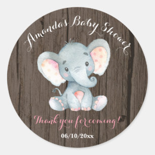 Sticker Rond Le Baby shower rose Merci russe préféré des 