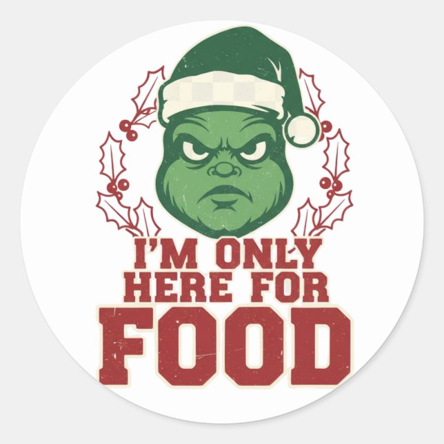 Sticker Rond Le Badge de Noël Laid d'Honneur 🎄☠️ (Devant)