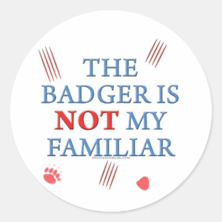 Sticker Rond Le Badger N'Est Pas Ma Famille