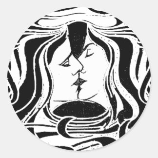 Sticker Rond Le baiser