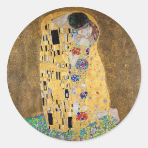 Sticker Rond Le Baiser de Gustav Klimt