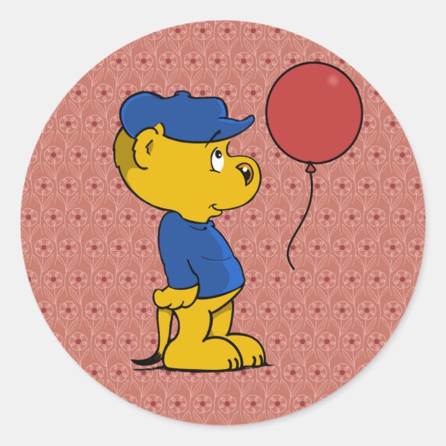 Sticker Rond Le ballon rouge de Ferald (Devant)