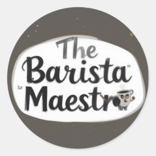 Sticker Rond Le Barista Maestro