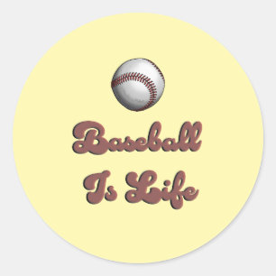 Sticker Rond Le Baseball Vintage est une Vie Écriture Rétro Ath