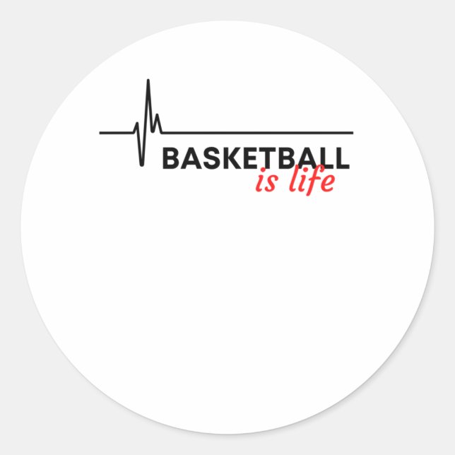Sticker Rond Le Basket-Ball, C'Est La Vie. (Devant)