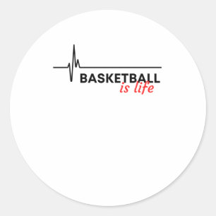 Sticker Rond Le Basket-Ball, C'Est La Vie.