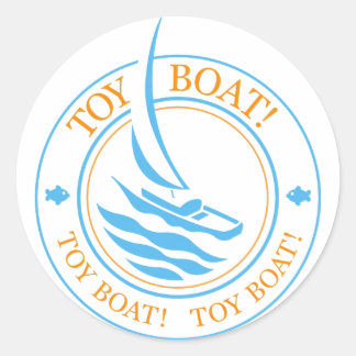Sticker Rond Le bateau Tot Spot_Toy (bleu et or)