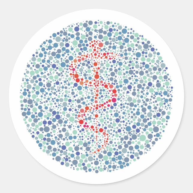 Sticker Rond Le bâton de l'essai Asclepius Ishihara (Devant)