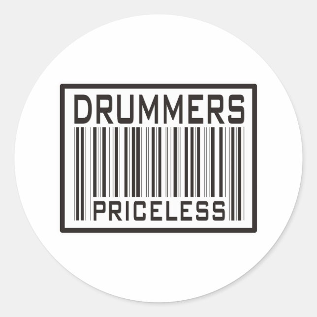 Sticker Rond Le batteur n'a pas de prix (Devant)
