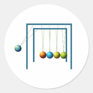 Sticker Rond Le berceau de Newtons