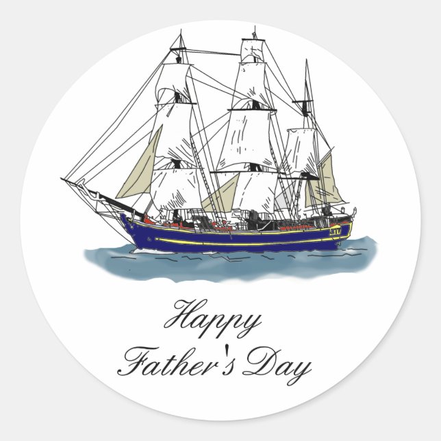 Sticker Rond Le Big Blue - Grand Bateau (Devant)