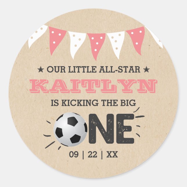 Sticker Rond Le Big One | Football 1er anniversaire (Devant)