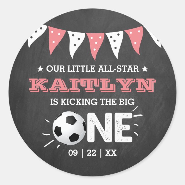 Sticker Rond Le Big One | Football 1er anniversaire (Devant)