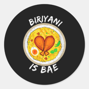 Sticker Rond Le Biriyani Est Chéri Cadeau De La Saint-Valentin