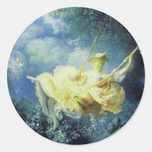 Sticker Rond LE bleu vert SWING jaune