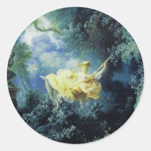 Sticker Rond LE bleu vert SWING jaune