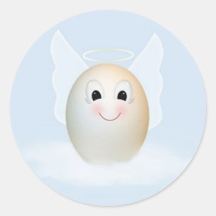 Sticker Rond Le bon ange des oeufs