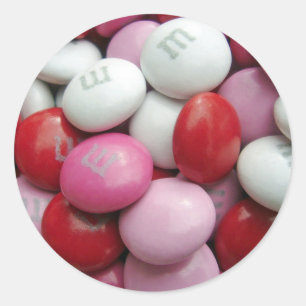 Sticker Rond Le bonbon de Saint-Valentin