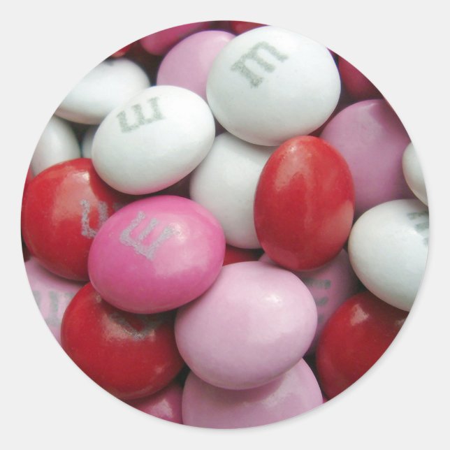 Sticker Rond Le bonbon de Saint-Valentin (Devant)