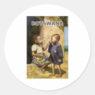 Sticker Rond Le Botswana