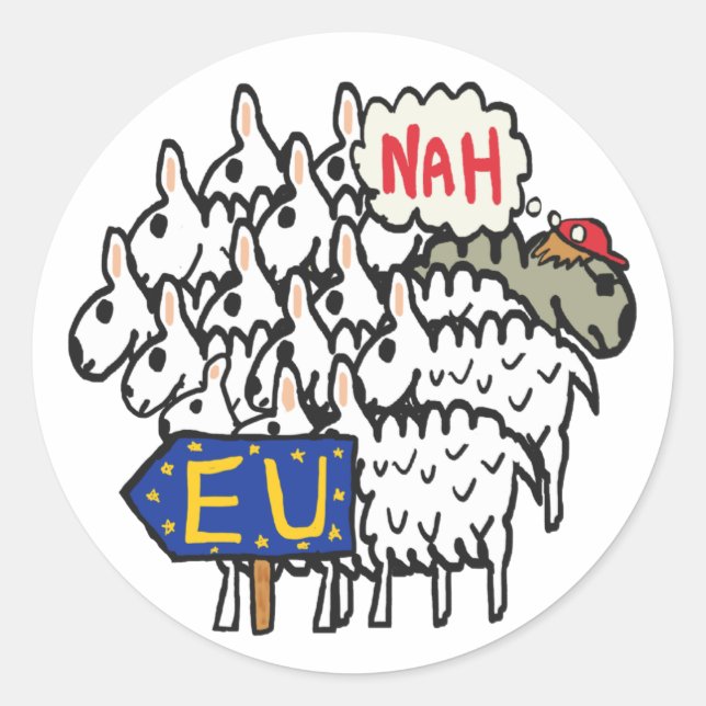 Sticker Rond Le Brexit anti-UE (Devant)