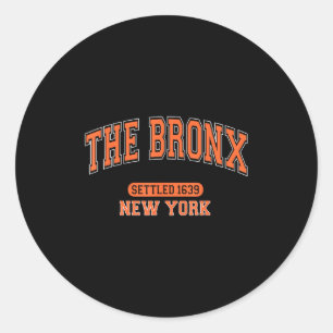 Sticker Rond Le Bronx New York Installé 16&#  Vintage Srts Arc